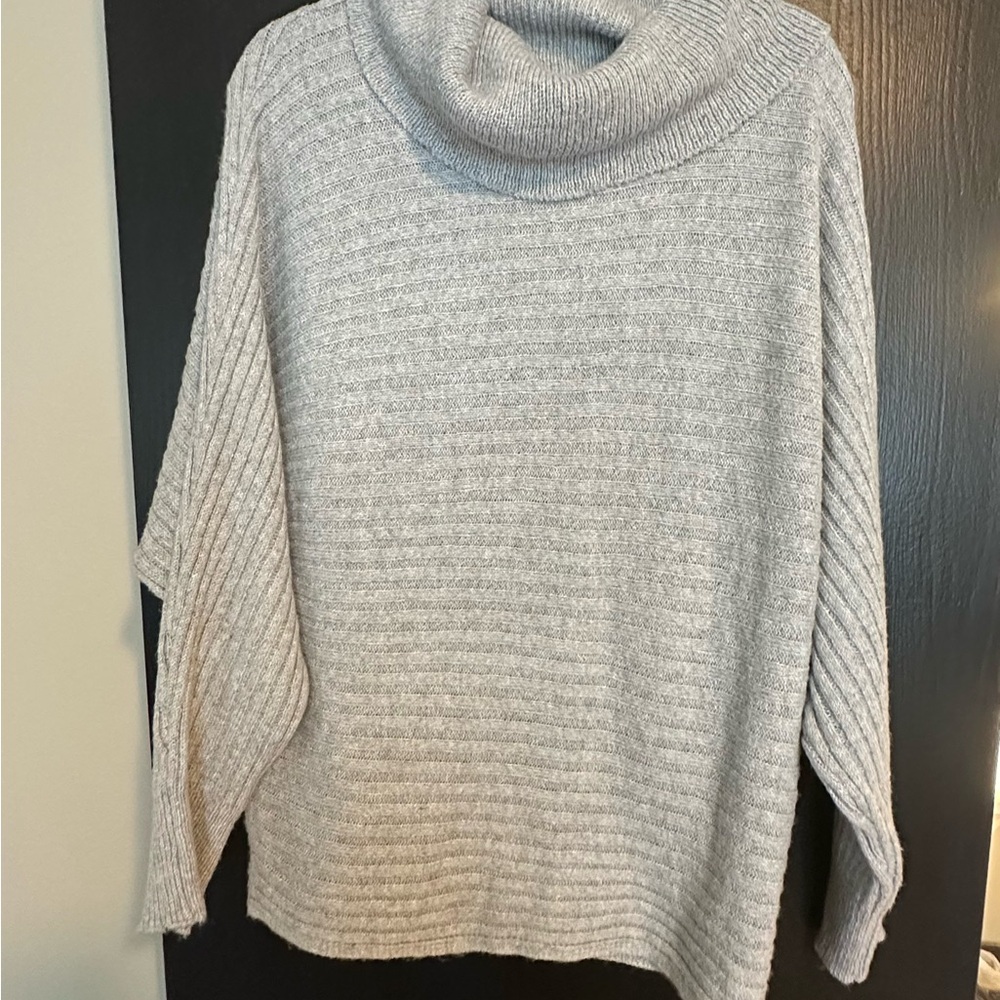 Pink Clover Light Gray Cowl Neck Sweater
